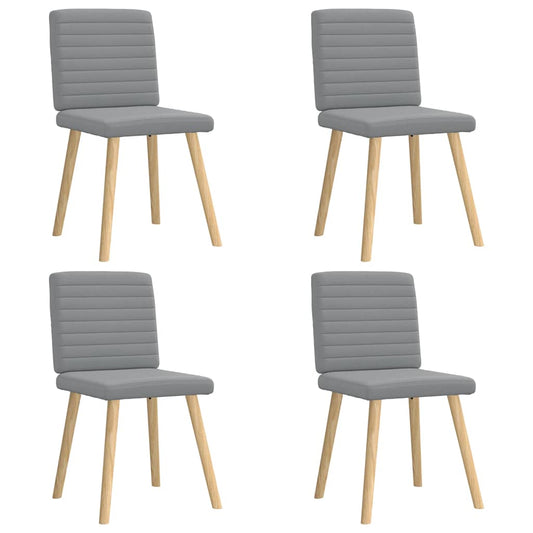Eetkamerstoelen 4 st stof lichtgrijs is nu te koop bij PeponiXL, paradijselijk wonen!
