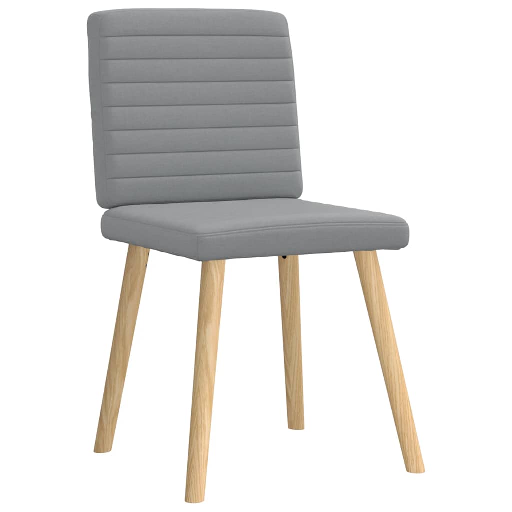 Eetkamerstoelen 4 st stof lichtgrijs is nu te koop bij PeponiXL, paradijselijk wonen!