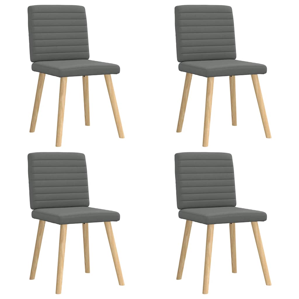 Eetkamerstoelen 4 st stof donkergrijs is nu te koop bij PeponiXL, paradijselijk wonen!