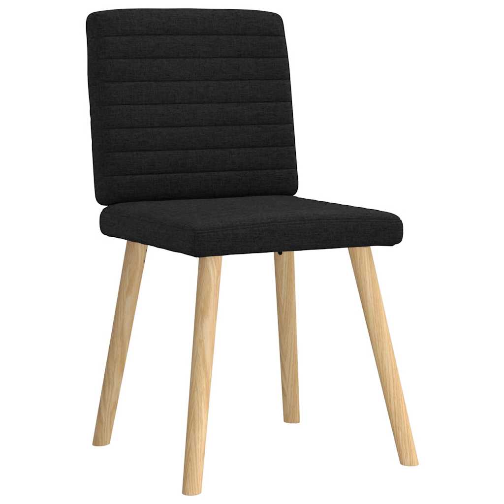 Eetkamerstoelen 4 st stof zwart is nu te koop bij PeponiXL, paradijselijk wonen!