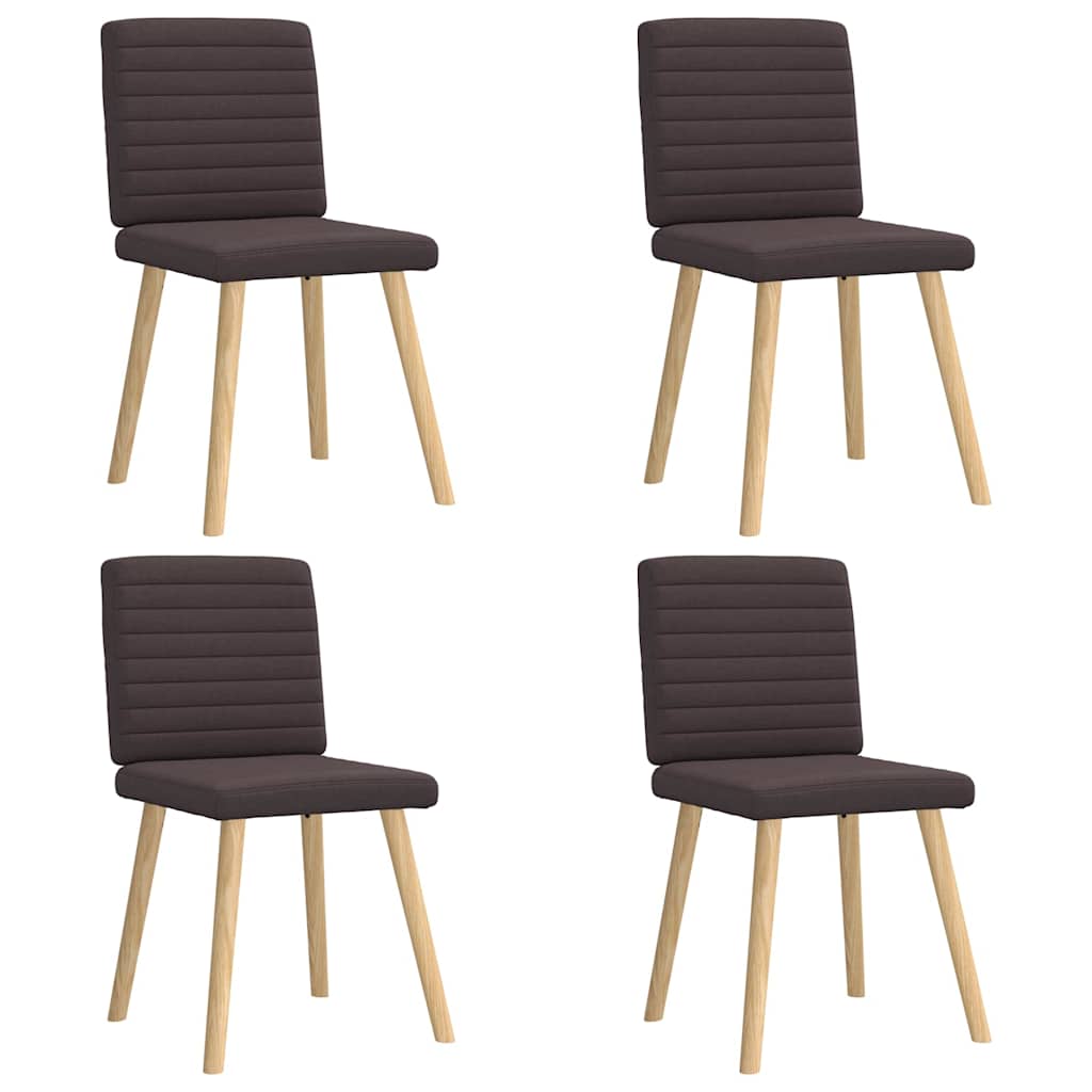 Eetkamerstoelen 4 st stof donkerbruin is nu te koop bij PeponiXL, paradijselijk wonen!