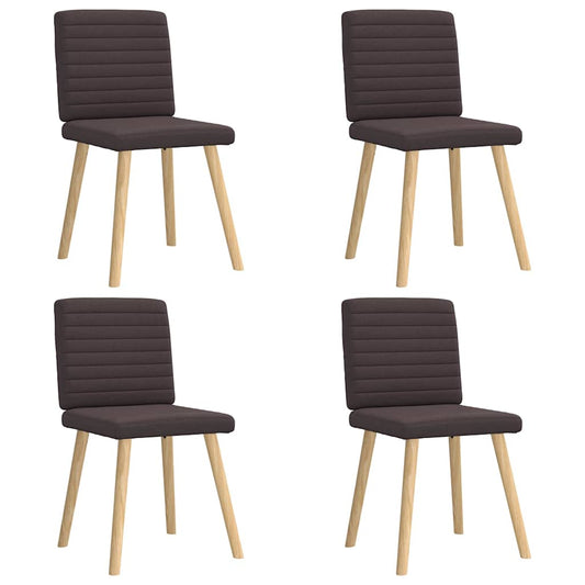 Eetkamerstoelen 4 st stof donkerbruin is nu te koop bij PeponiXL, paradijselijk wonen!