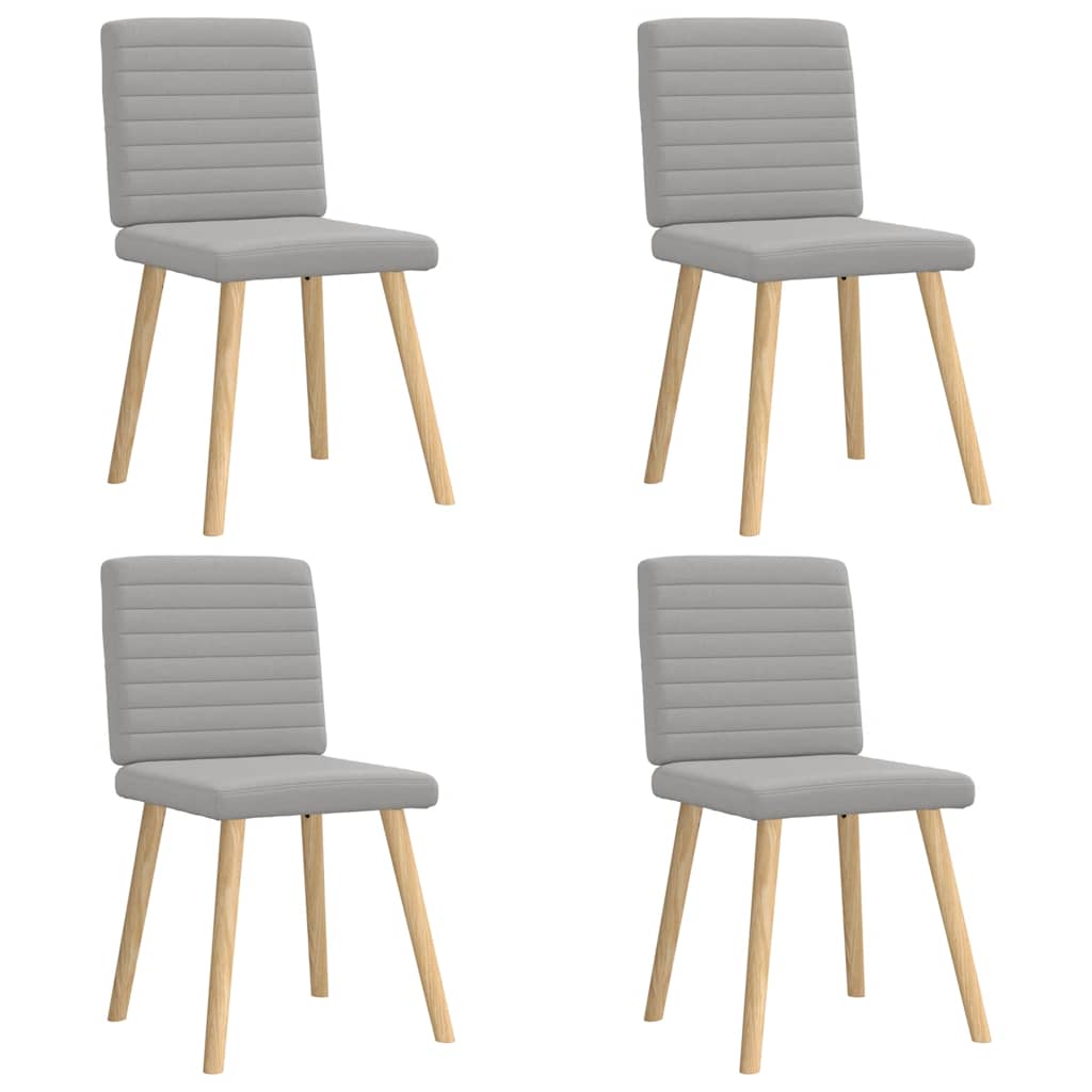 Eetkamerstoelen 4 st stof wolk grijs is nu te koop bij PeponiXL, paradijselijk wonen!