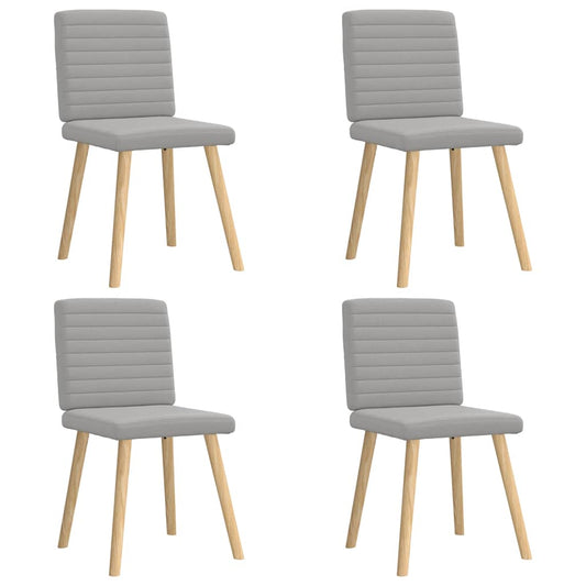 Eetkamerstoelen 4 st stof wolk grijs is nu te koop bij PeponiXL, paradijselijk wonen!