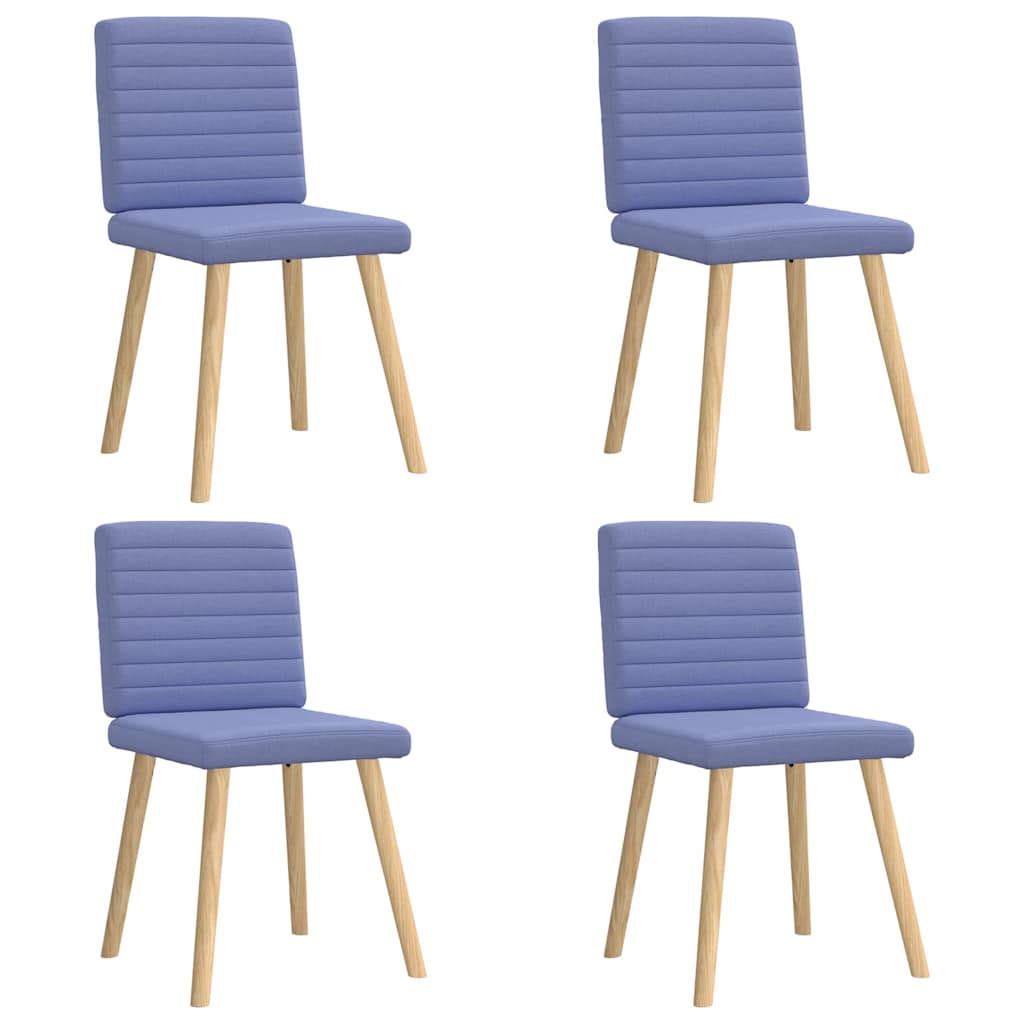 Eetkamerstoelen 4 st stof jeansblauw is nu te koop bij PeponiXL, paradijselijk wonen!