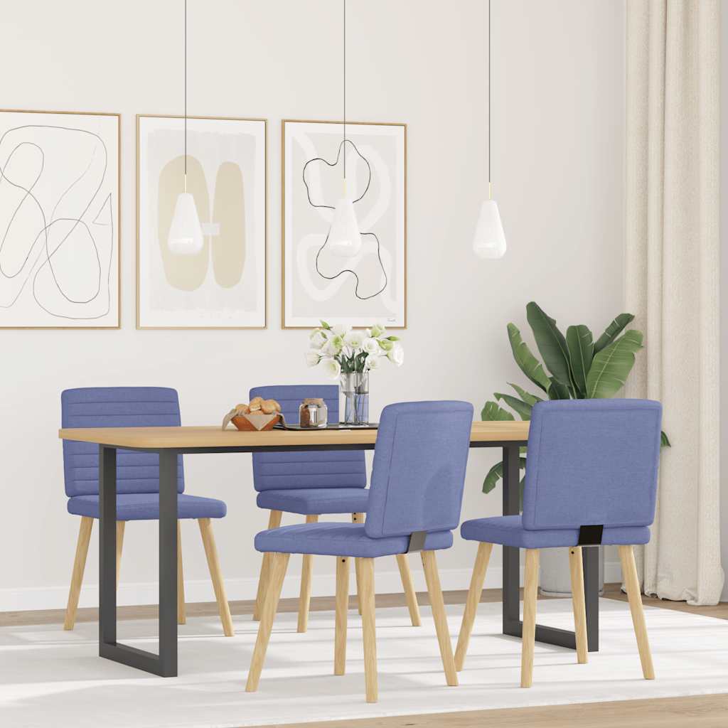 Eetkamerstoelen 4 st stof jeansblauw is nu te koop bij PeponiXL, paradijselijk wonen!
