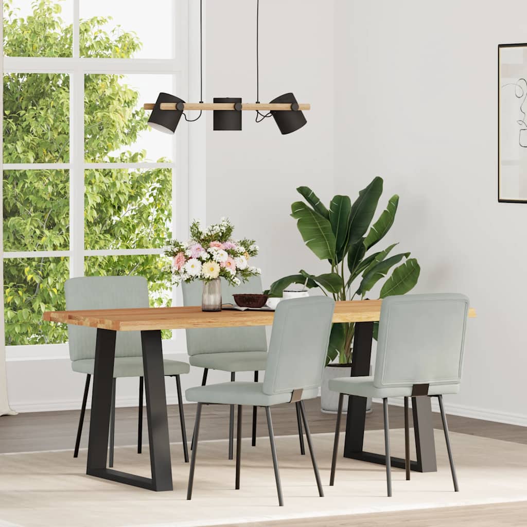 Eetkamerstoelen 4 st fluweel lichtgrijs is nu te koop bij PeponiXL, paradijselijk wonen!