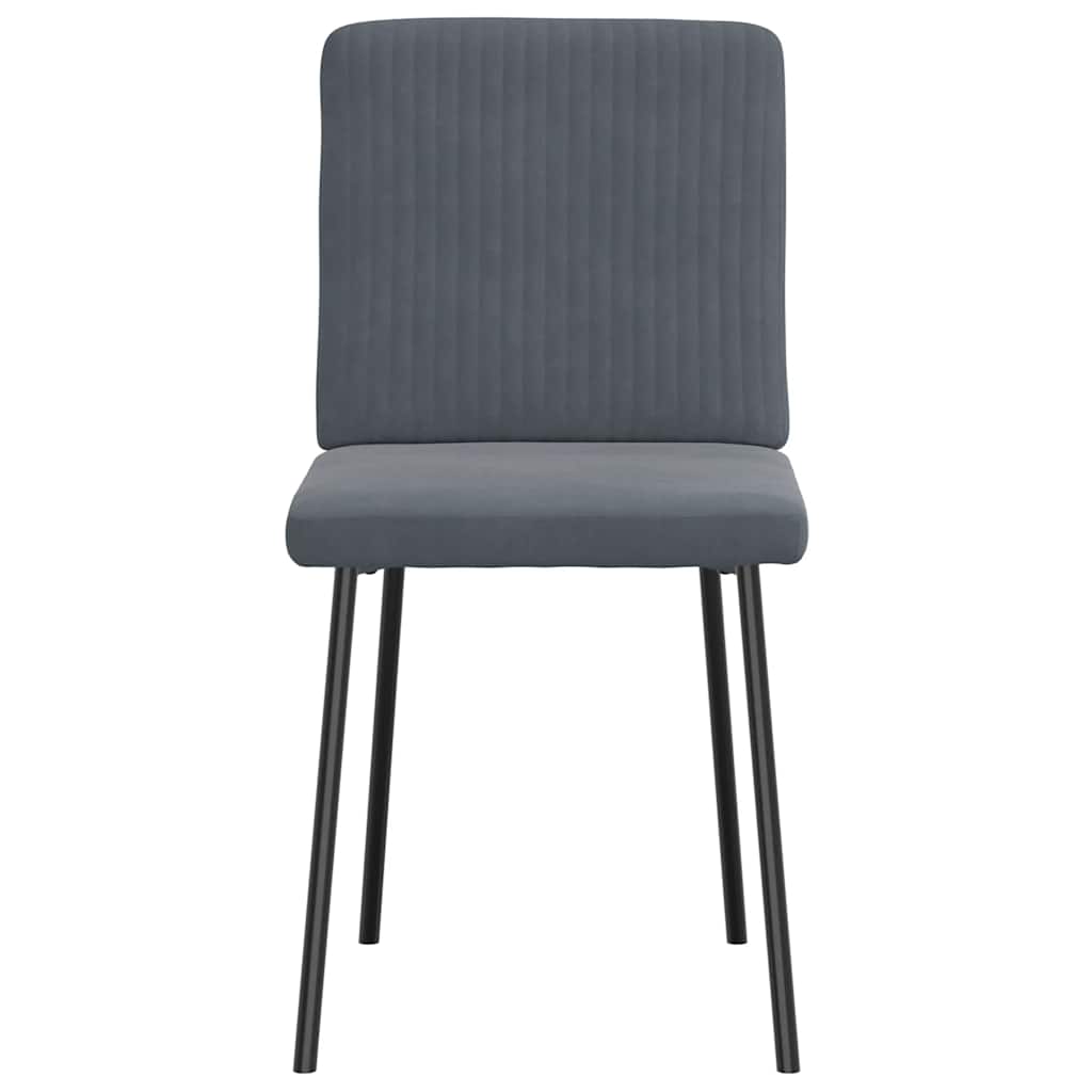 Eetkamerstoelen 4 st fluweel donkergrijs is nu te koop bij PeponiXL, paradijselijk wonen!