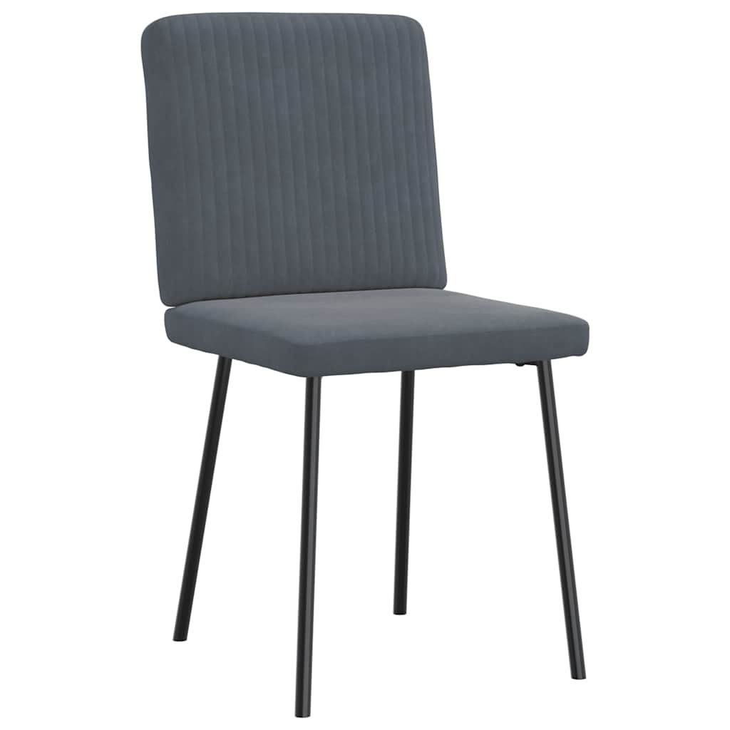 Eetkamerstoelen 4 st fluweel donkergrijs is nu te koop bij PeponiXL, paradijselijk wonen!