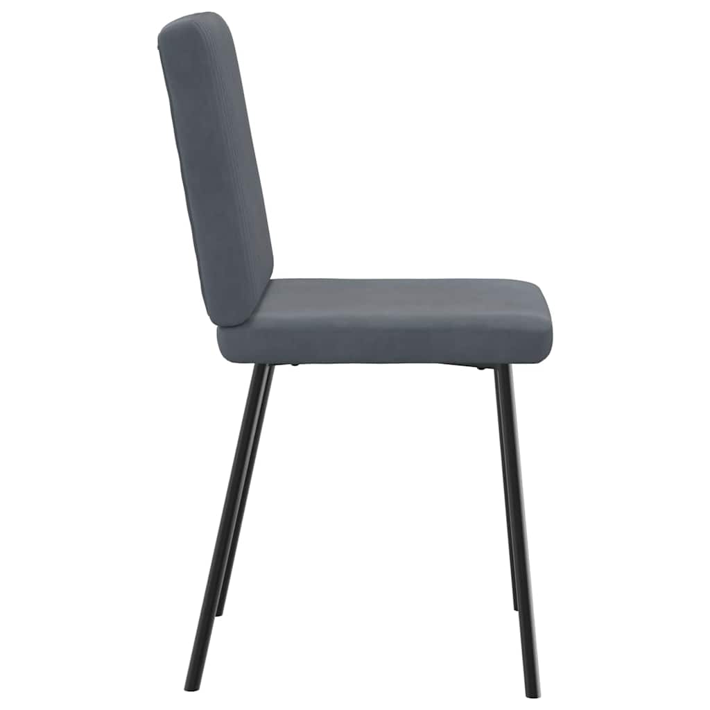 Eetkamerstoelen 4 st fluweel donkergrijs is nu te koop bij PeponiXL, paradijselijk wonen!
