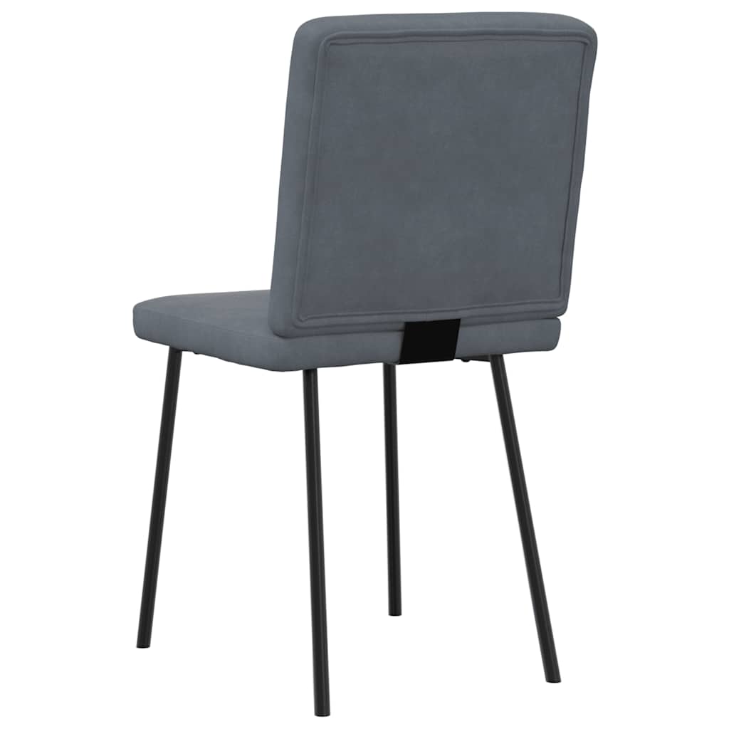 Eetkamerstoelen 4 st fluweel donkergrijs is nu te koop bij PeponiXL, paradijselijk wonen!