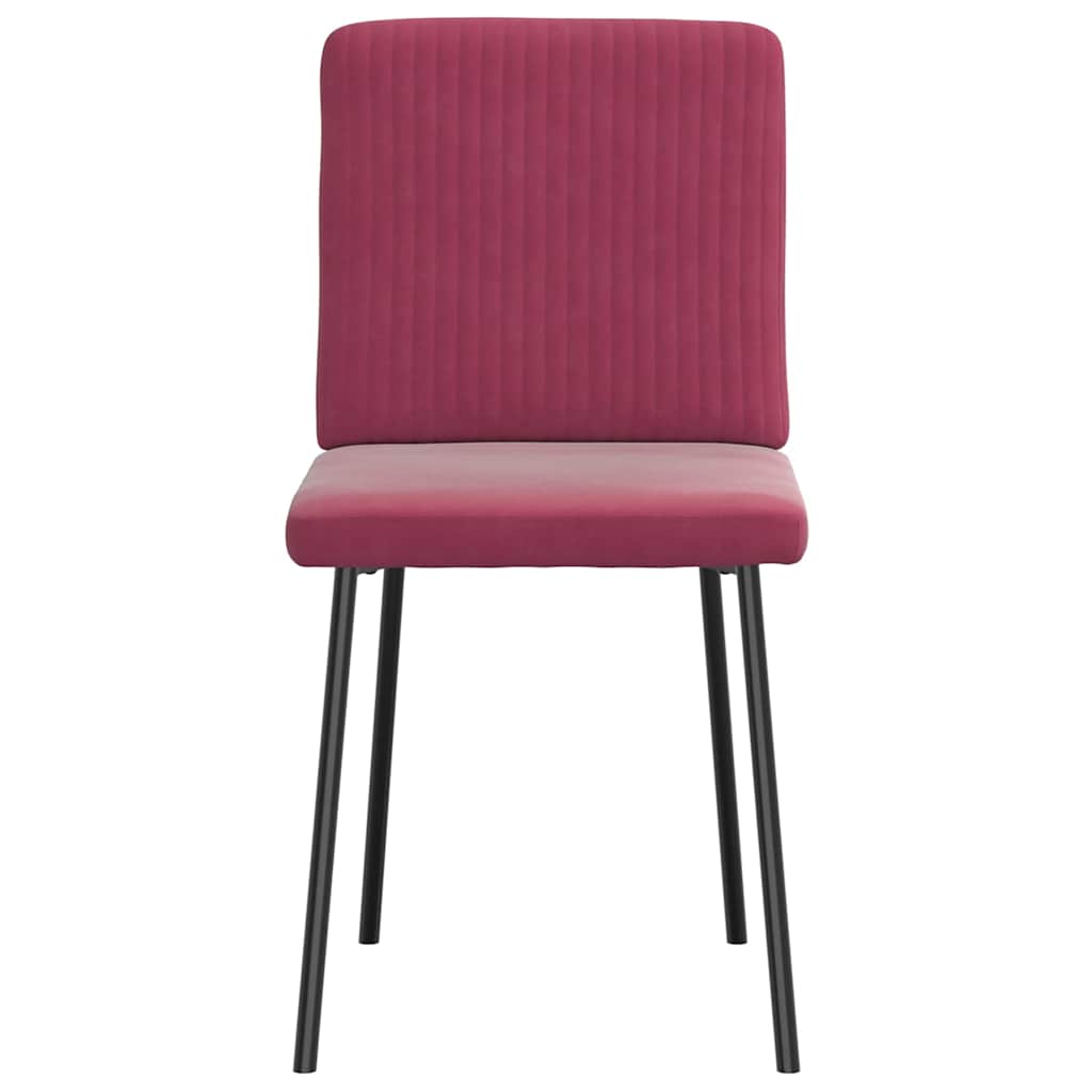 Eetkamerstoelen 4 st fluweel wijnrood is nu te koop bij PeponiXL, paradijselijk wonen!
