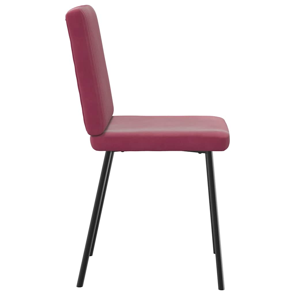 Eetkamerstoelen 4 st fluweel wijnrood is nu te koop bij PeponiXL, paradijselijk wonen!