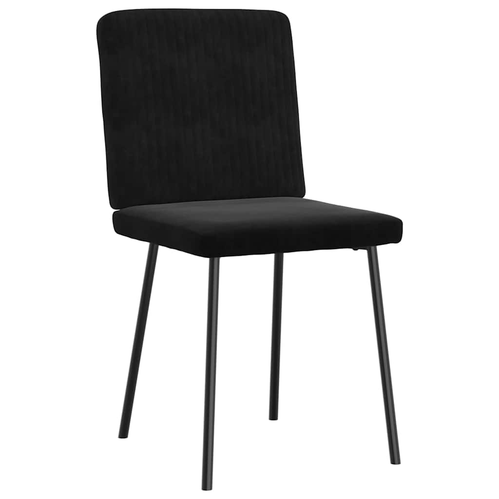 Eetkamerstoelen 4 st fluweel zwart is nu te koop bij PeponiXL, paradijselijk wonen!