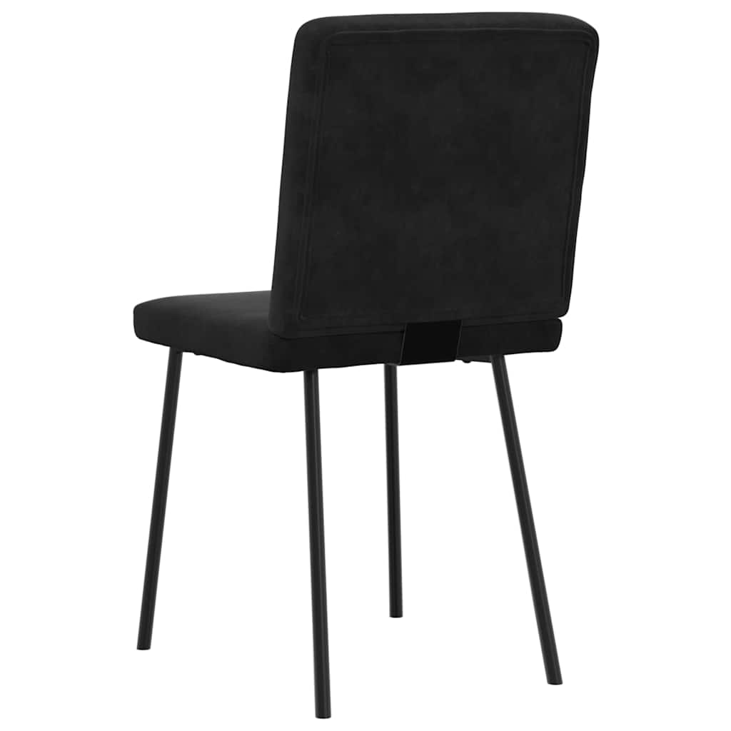 Eetkamerstoelen 4 st fluweel zwart is nu te koop bij PeponiXL, paradijselijk wonen!