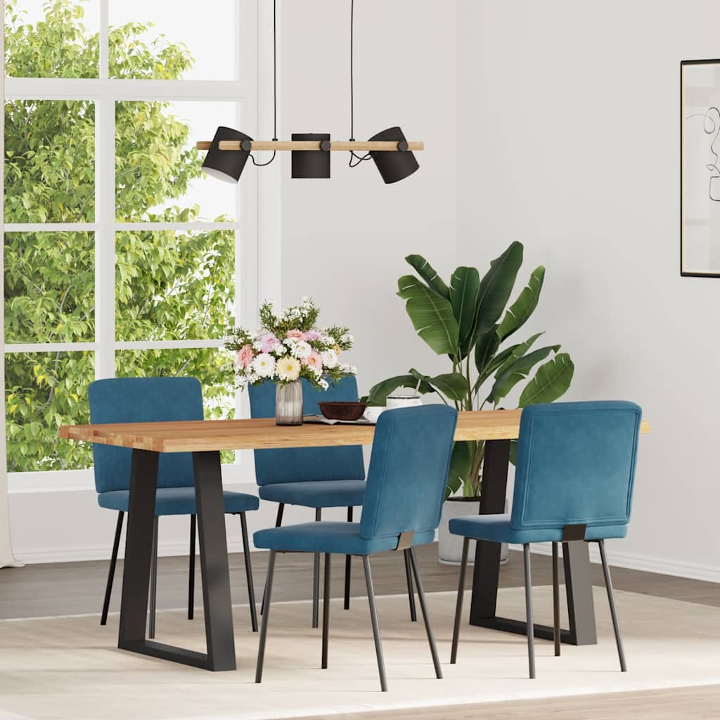 Eetkamerstoelen 4 st fluweel blauw is nu te koop bij PeponiXL, paradijselijk wonen!