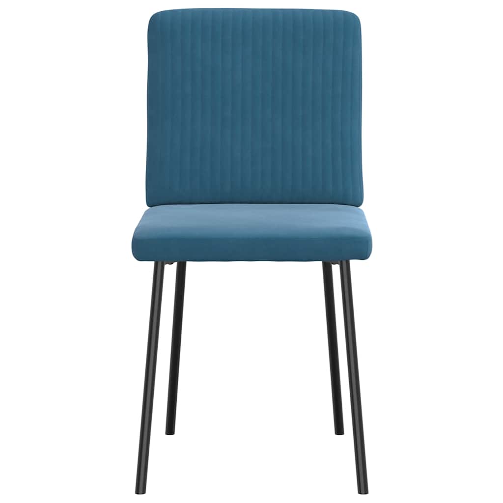 Eetkamerstoelen 4 st fluweel blauw is nu te koop bij PeponiXL, paradijselijk wonen!