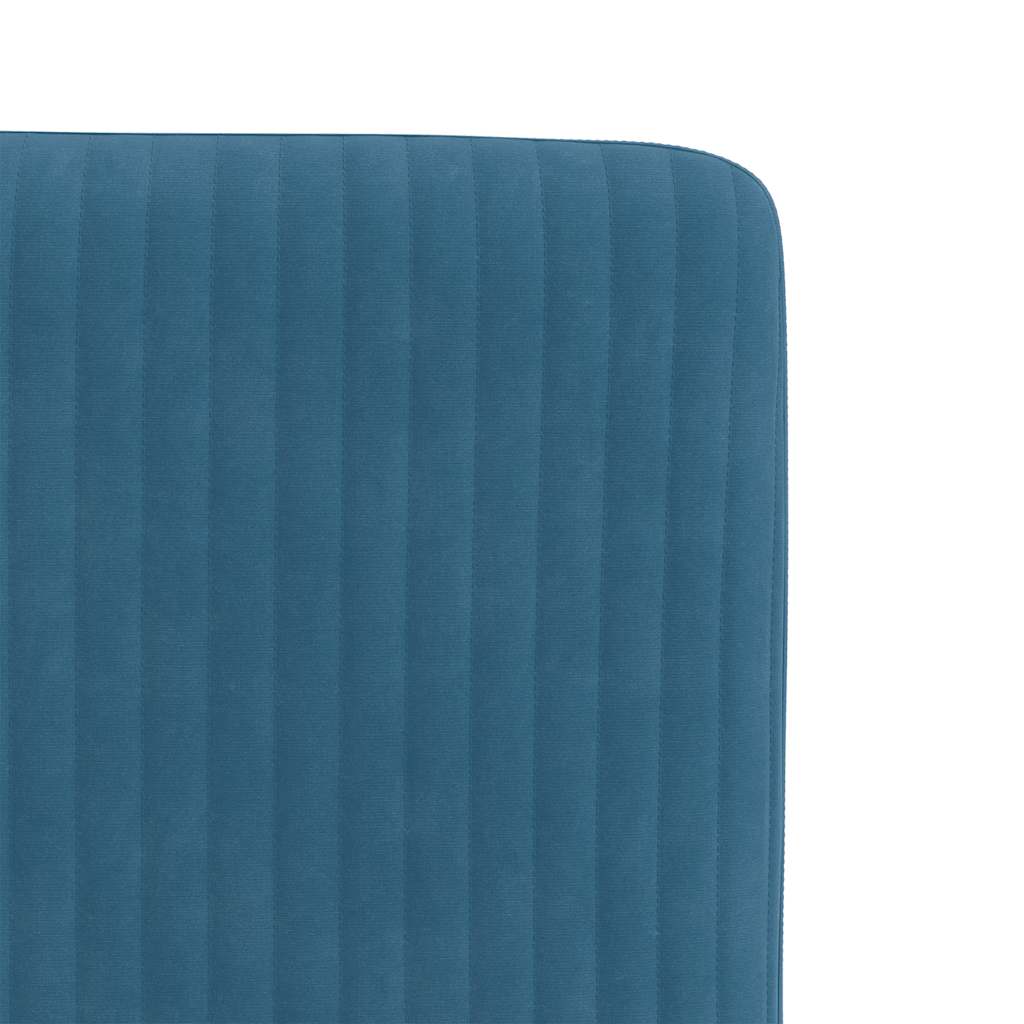 Eetkamerstoelen 4 st fluweel blauw is nu te koop bij PeponiXL, paradijselijk wonen!