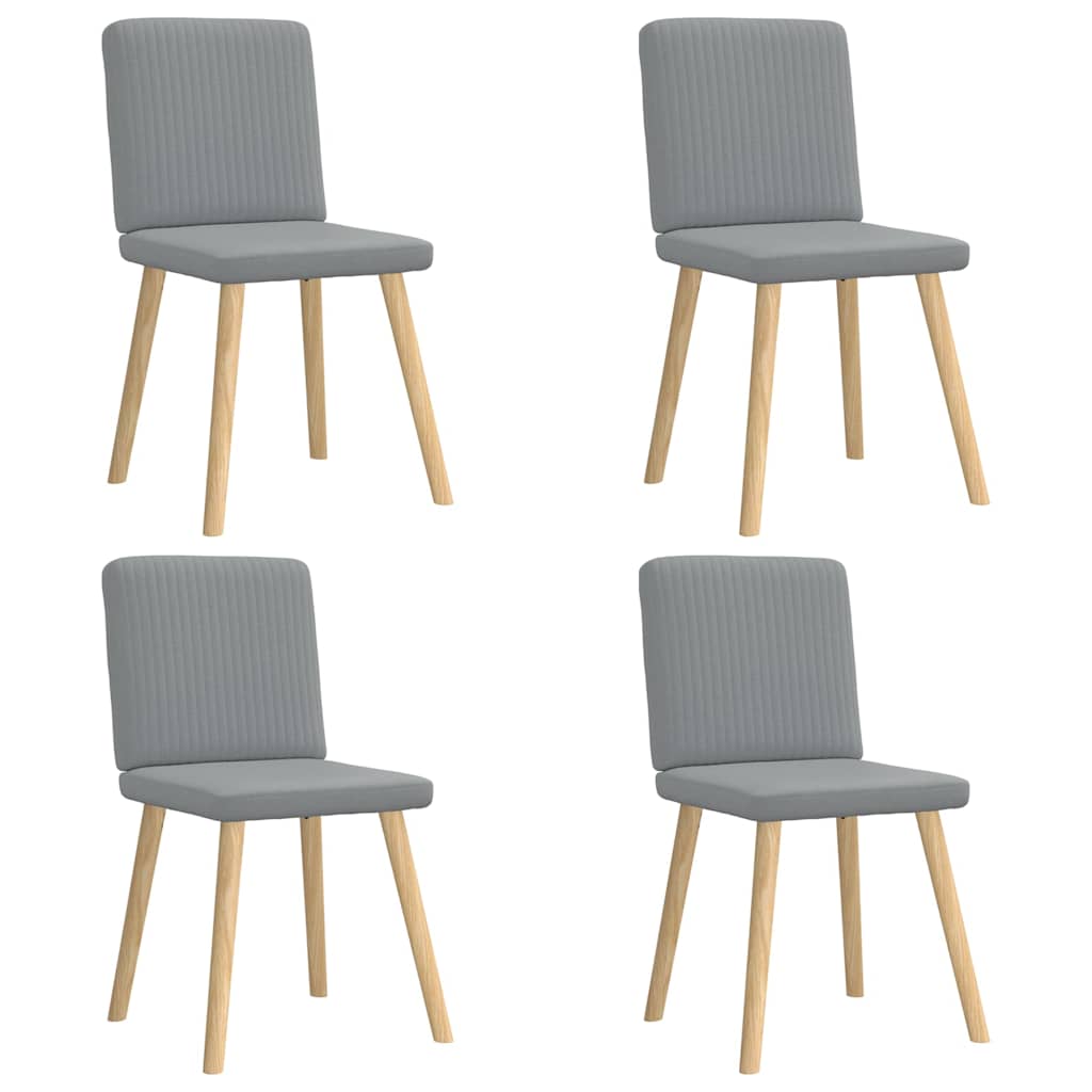 Eetkamerstoelen 4 st stof lichtgrijs is nu te koop bij PeponiXL, paradijselijk wonen!