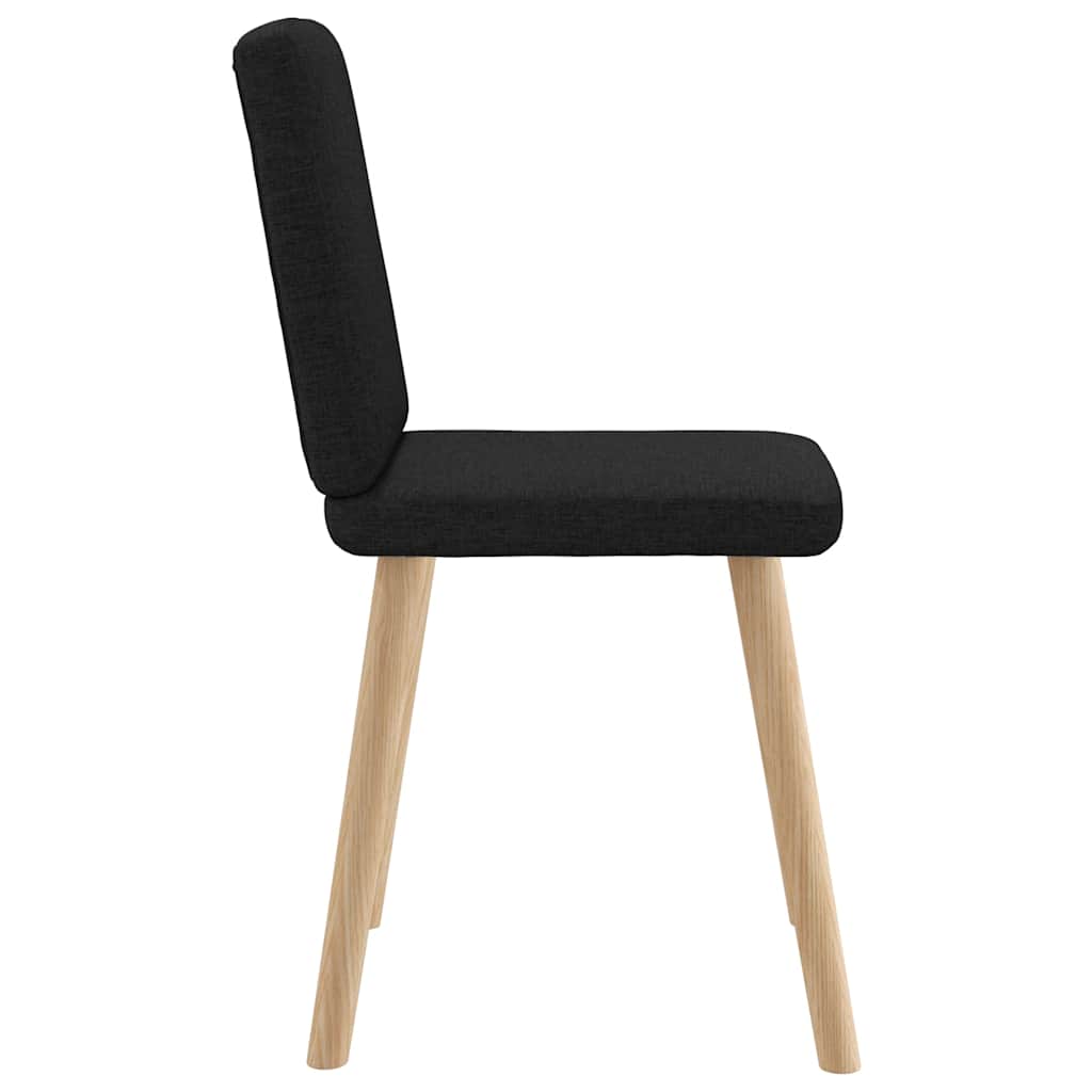 Eetkamerstoelen 4 st stof zwart is nu te koop bij PeponiXL, paradijselijk wonen!
