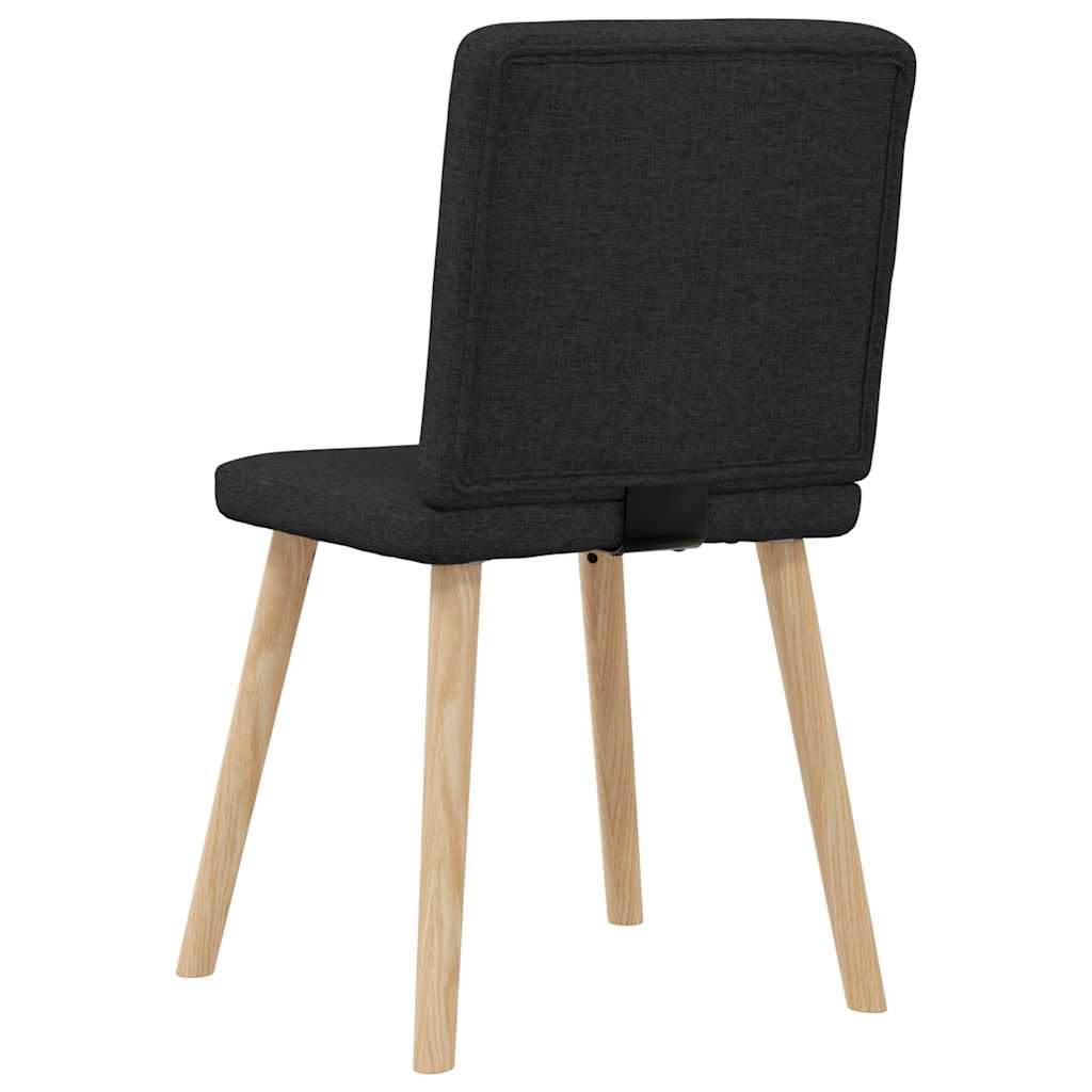 Eetkamerstoelen 4 st stof zwart is nu te koop bij PeponiXL, paradijselijk wonen!