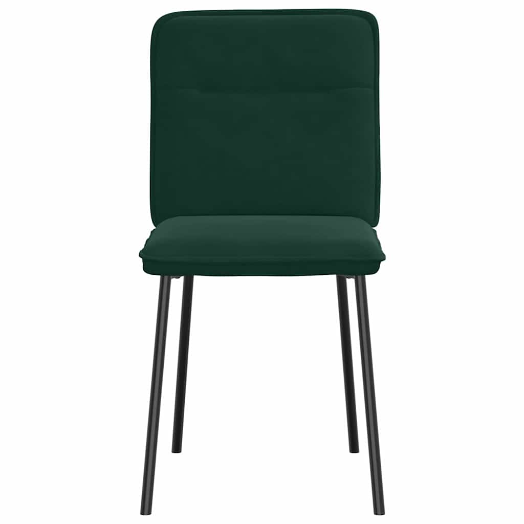 Eetkamerstoelen 4 st fluweel donkergroen is nu te koop bij PeponiXL, paradijselijk wonen!