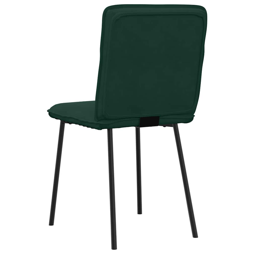 Eetkamerstoelen 4 st fluweel donkergroen is nu te koop bij PeponiXL, paradijselijk wonen!