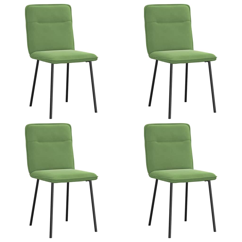 Eetkamerstoelen 4 st fluweel lichtgroen is nu te koop bij PeponiXL, paradijselijk wonen!