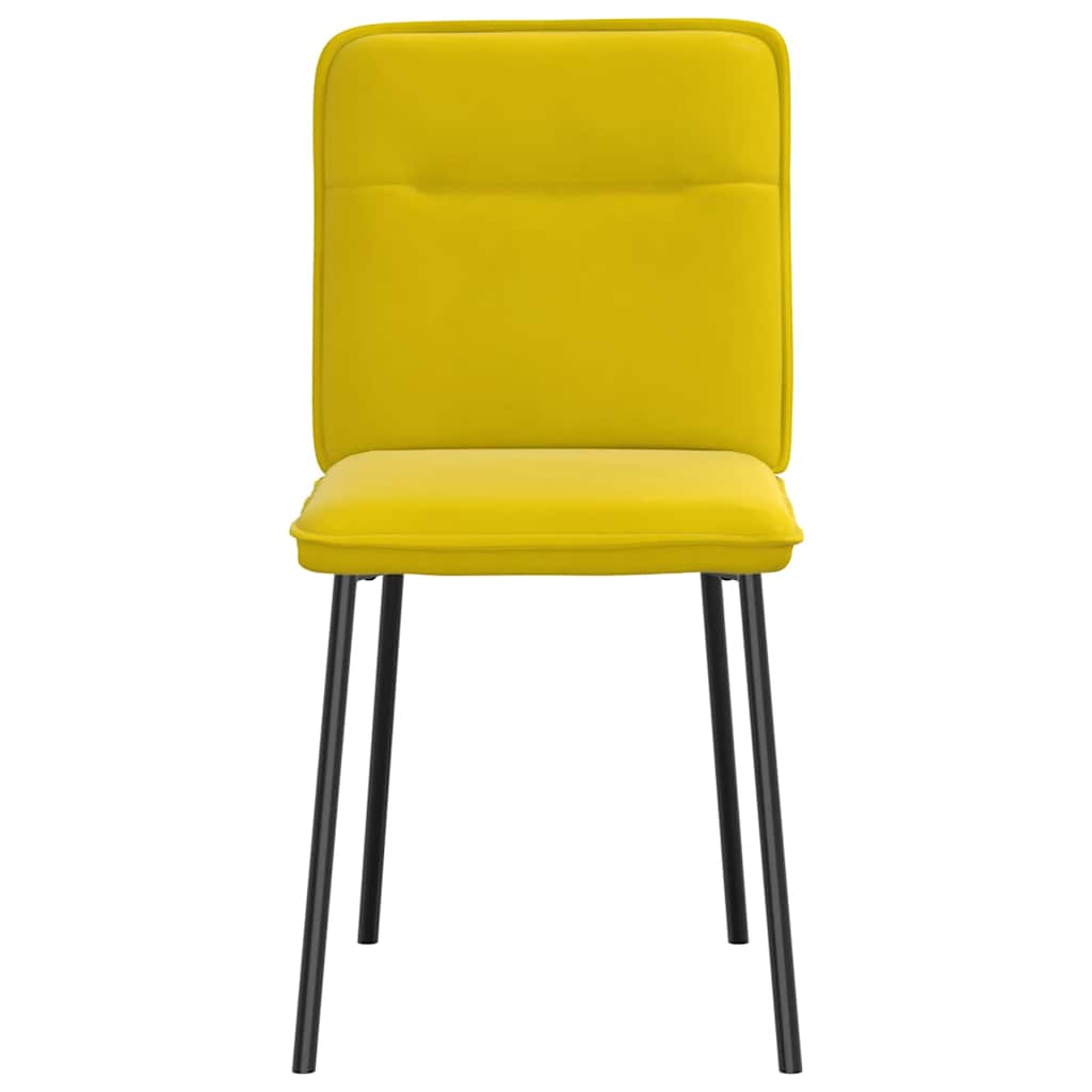 Eetkamerstoelen 4 st fluweel geel is nu te koop bij PeponiXL, paradijselijk wonen!