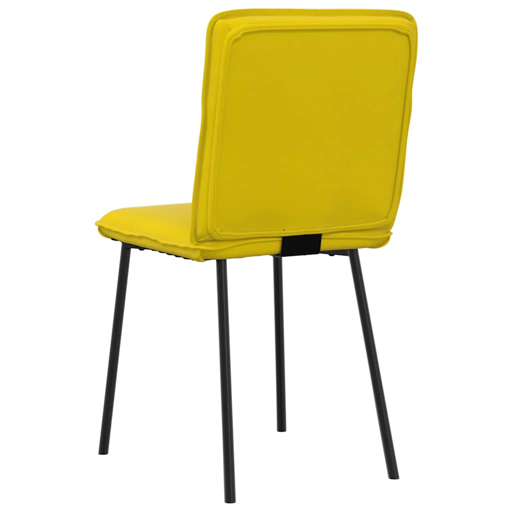 Eetkamerstoelen 4 st fluweel geel is nu te koop bij PeponiXL, paradijselijk wonen!
