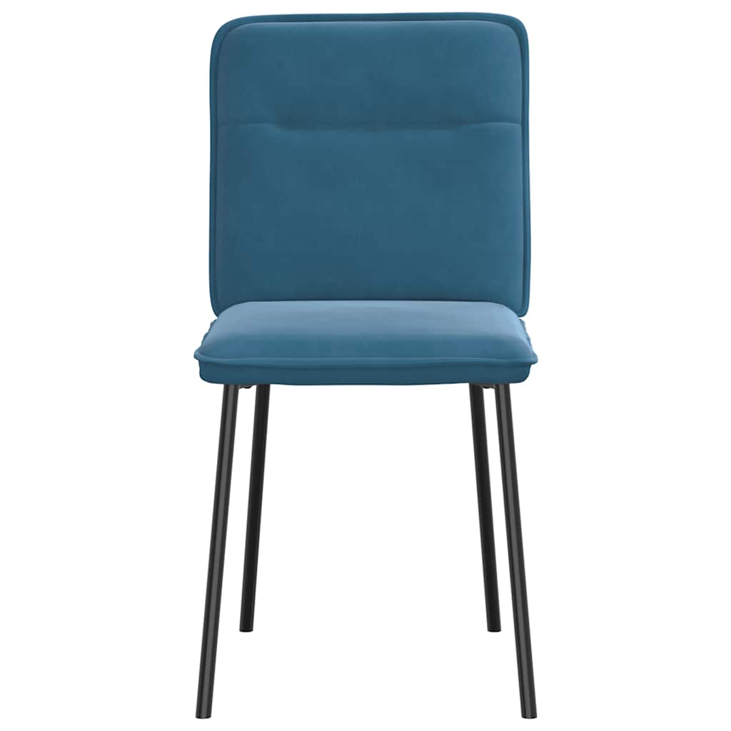 Eetkamerstoelen 4 st fluweel blauw is nu te koop bij PeponiXL, paradijselijk wonen!