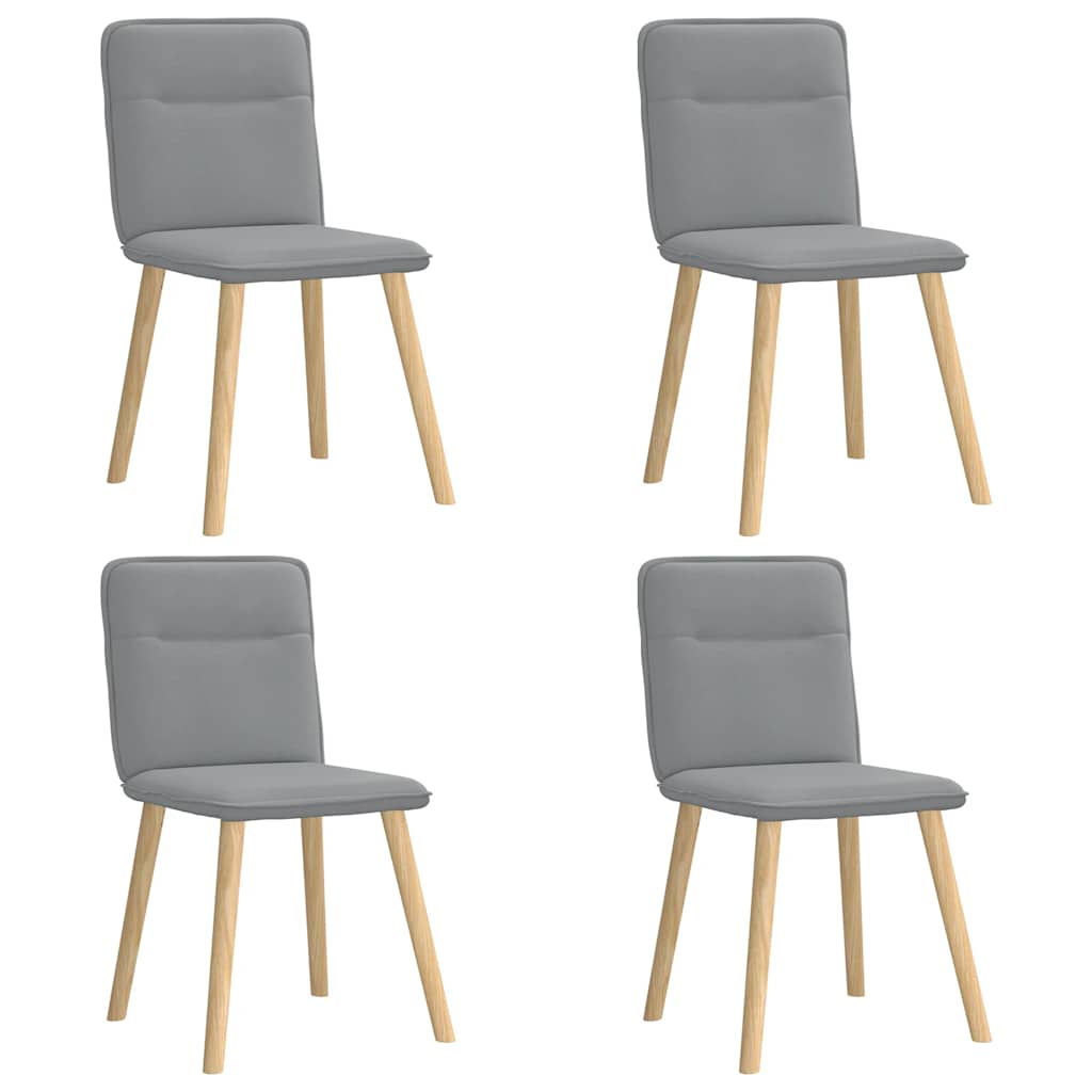 Eetkamerstoelen 4 st stof lichtgrijs is nu te koop bij PeponiXL, paradijselijk wonen!