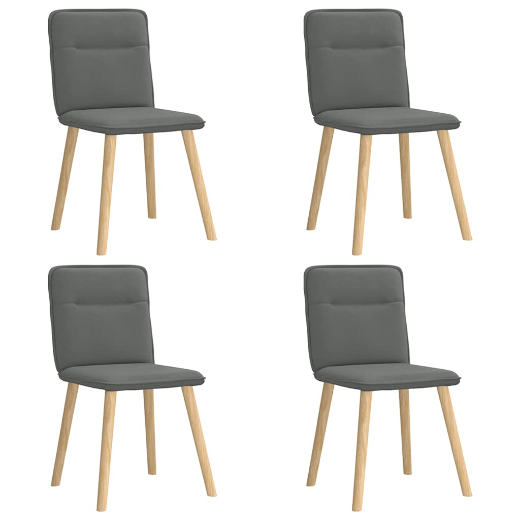 Eetkamerstoelen 4 st stof donkergrijs is nu te koop bij PeponiXL, paradijselijk wonen!