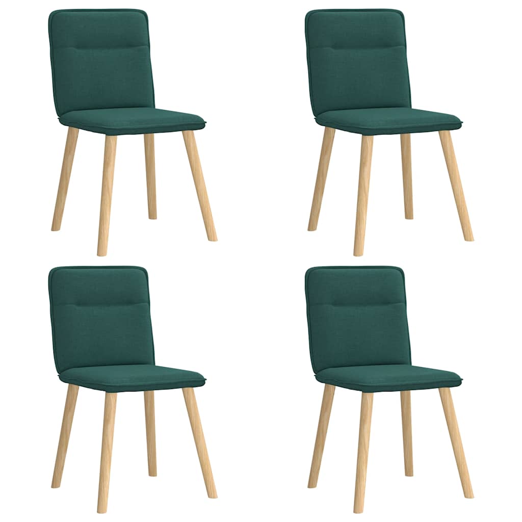 Eetkamerstoelen 4 st stof donkergroen is nu te koop bij PeponiXL, paradijselijk wonen!