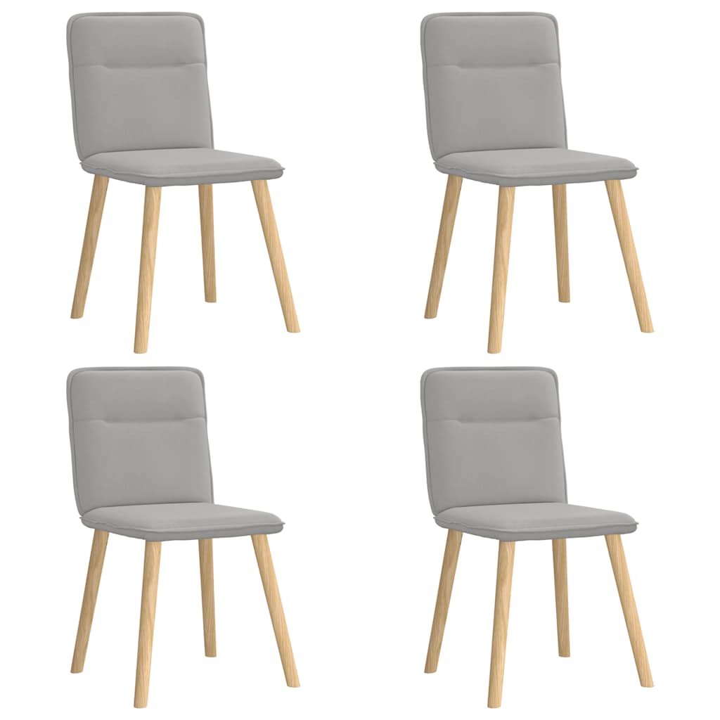 Eetkamerstoelen 4 st stof wolk grijs is nu te koop bij PeponiXL, paradijselijk wonen!