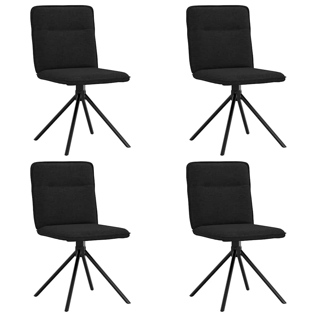 Eetkamerstoelen 4 st stof zwart is nu te koop bij PeponiXL, paradijselijk wonen!