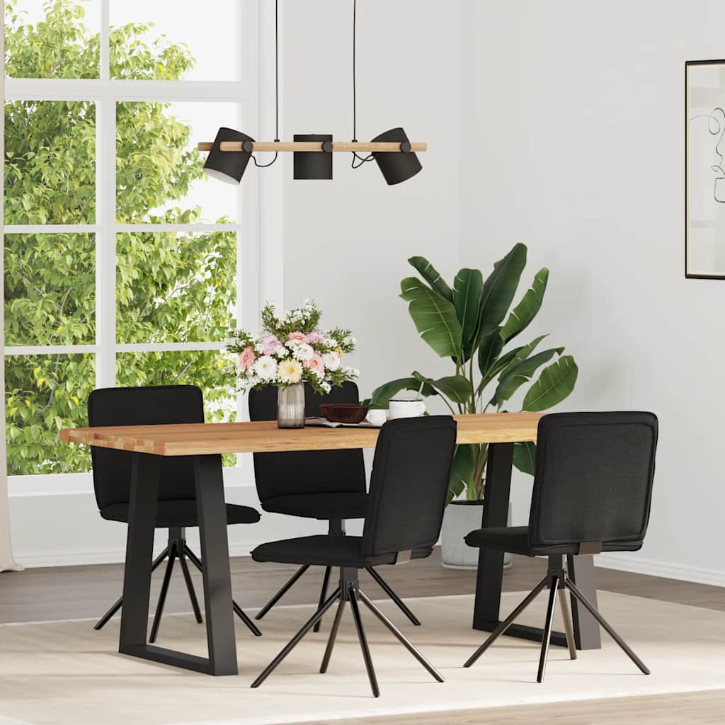 Eetkamerstoelen 4 st stof zwart is nu te koop bij PeponiXL, paradijselijk wonen!