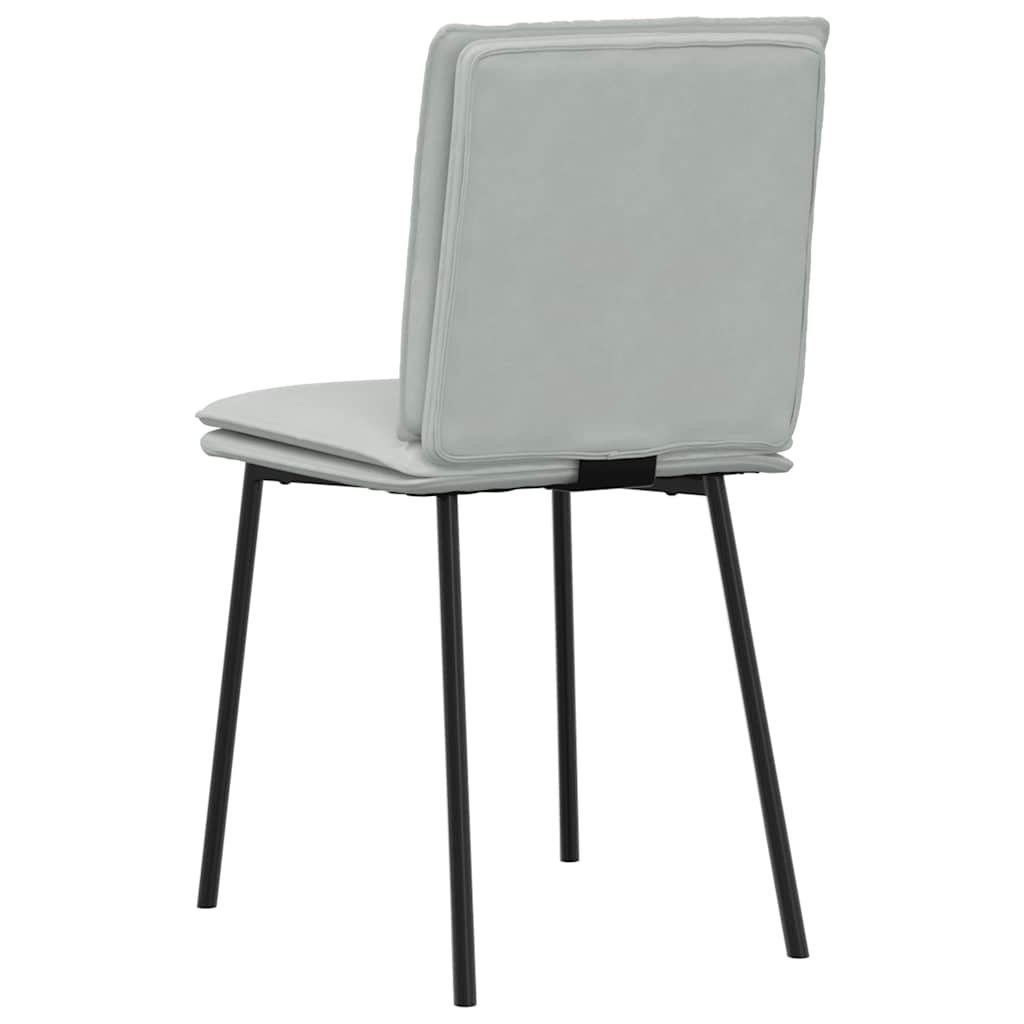 Eetkamerstoelen 4 st fluweel lichtgrijs is nu te koop bij PeponiXL, paradijselijk wonen!