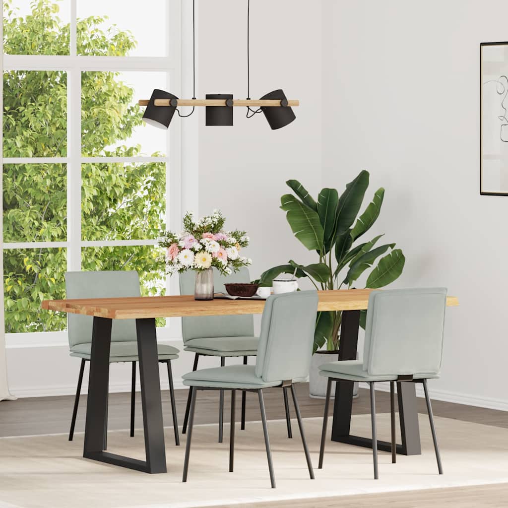 Eetkamerstoelen 4 st fluweel lichtgrijs is nu te koop bij PeponiXL, paradijselijk wonen!