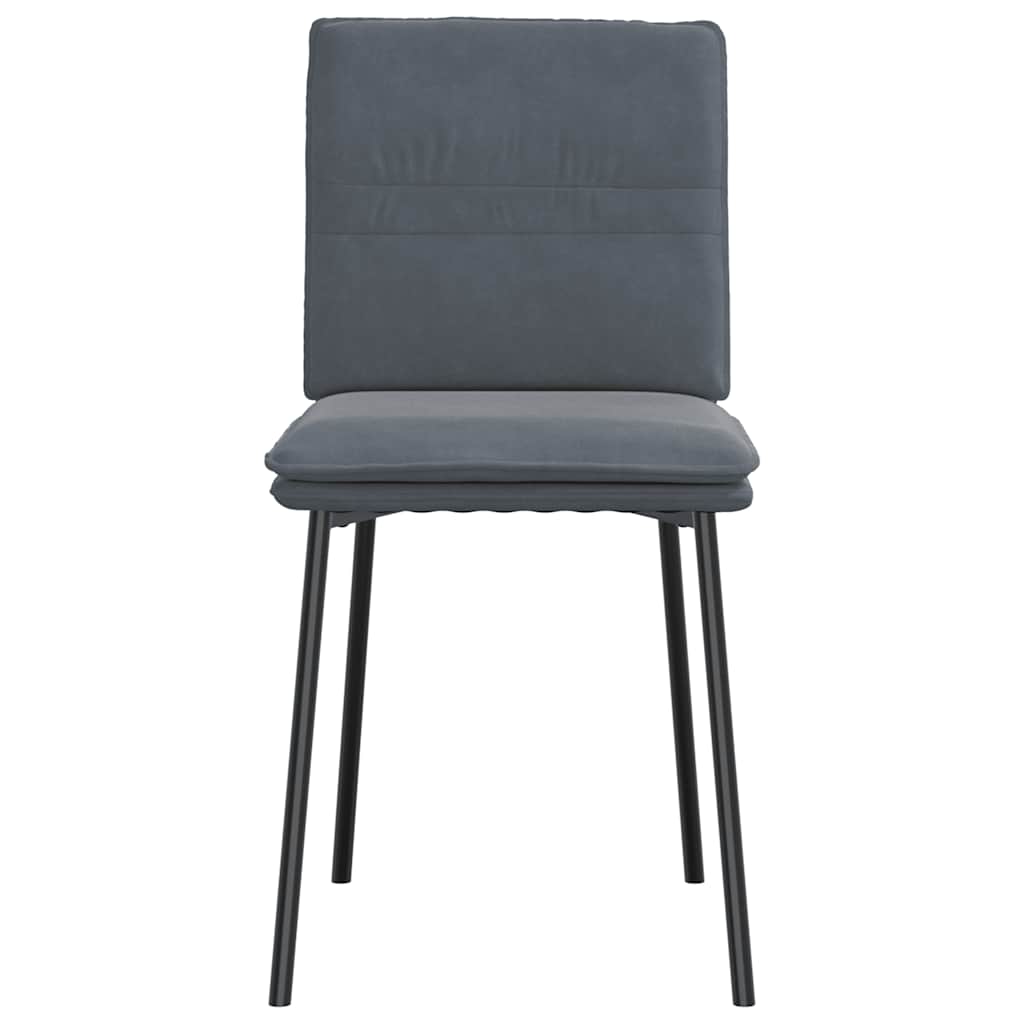 Eetkamerstoelen 4 st fluweel donkergrijs is nu te koop bij PeponiXL, paradijselijk wonen!
