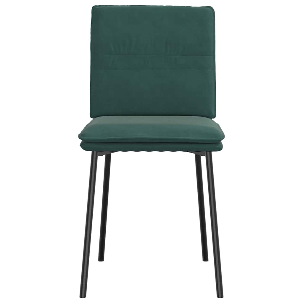 Eetkamerstoelen 4 st fluweel donkergroen is nu te koop bij PeponiXL, paradijselijk wonen!