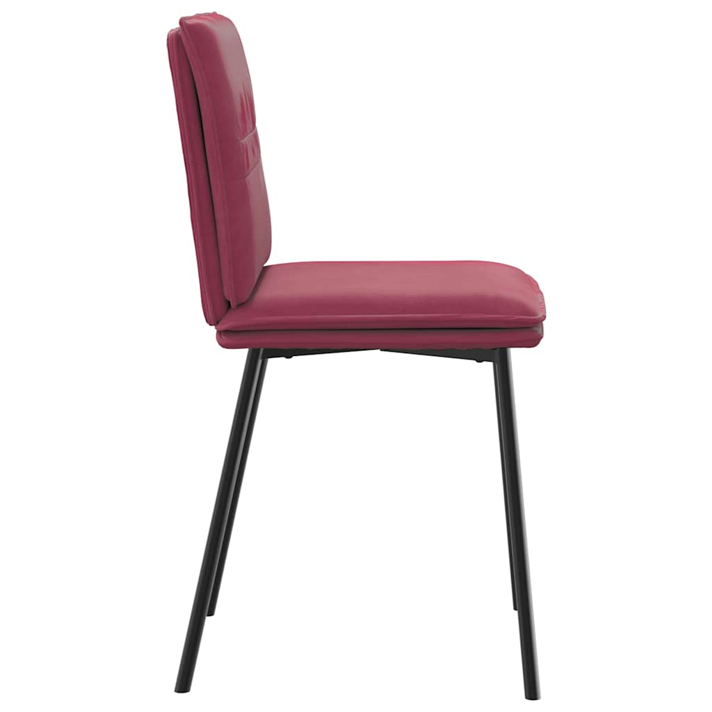 Eetkamerstoelen 4 st fluweel wijnrood is nu te koop bij PeponiXL, paradijselijk wonen!