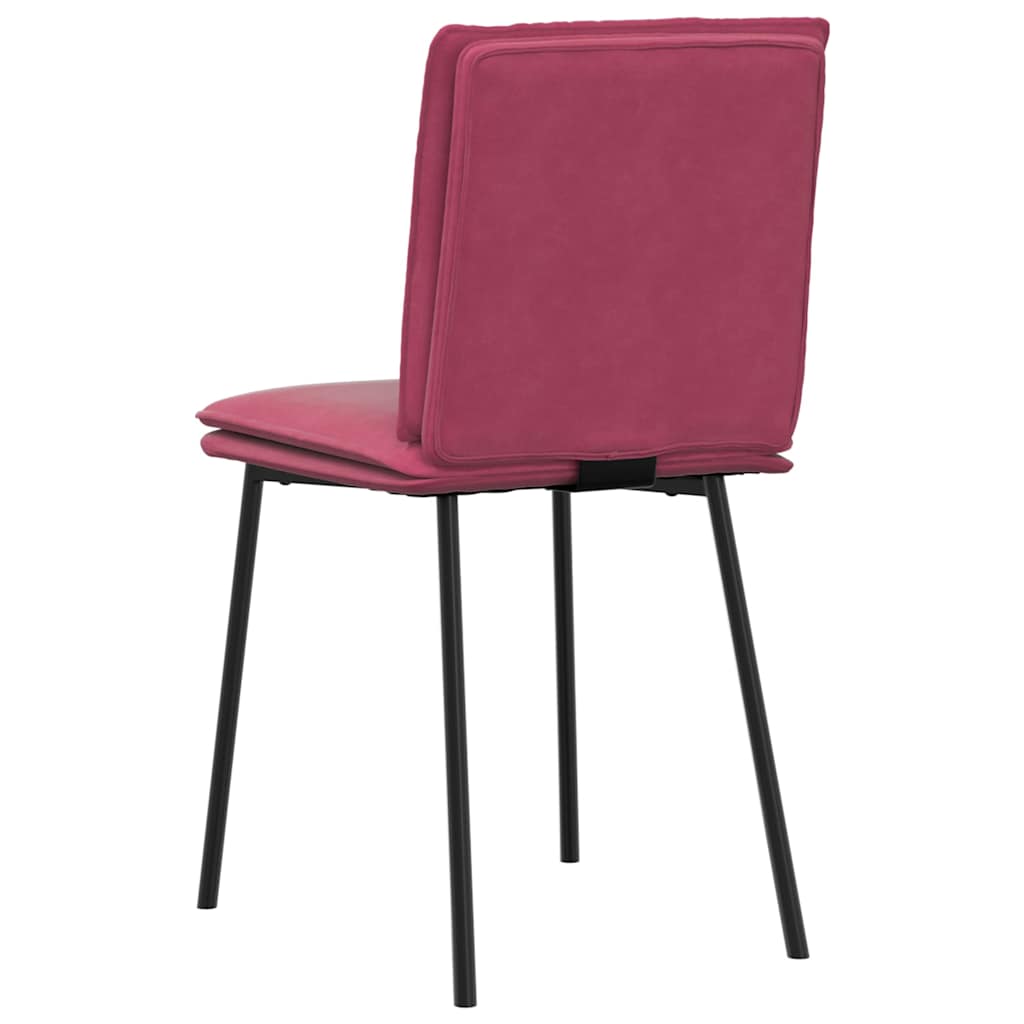 Eetkamerstoelen 4 st fluweel wijnrood is nu te koop bij PeponiXL, paradijselijk wonen!