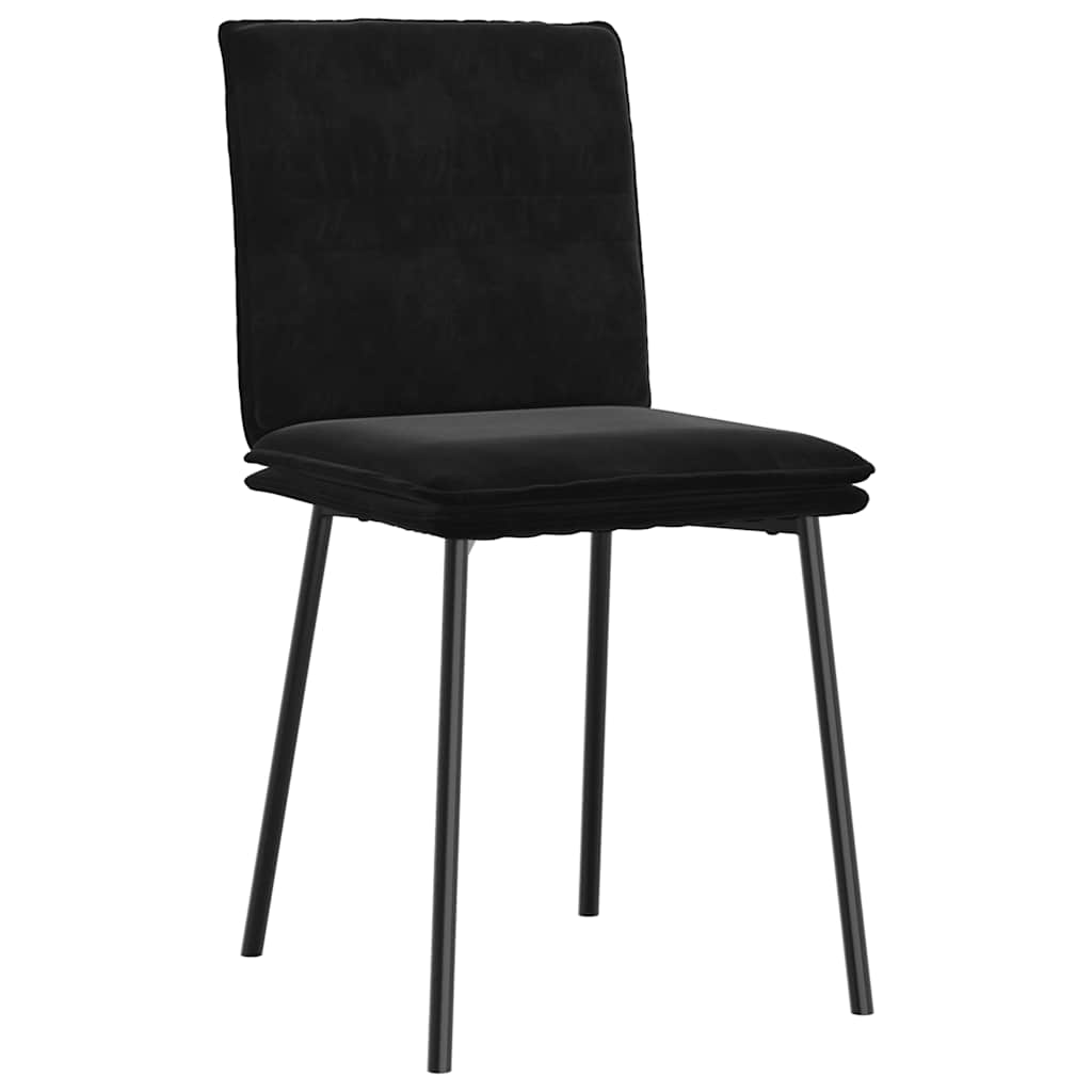 Eetkamerstoelen 4 st fluweel zwart is nu te koop bij PeponiXL, paradijselijk wonen!