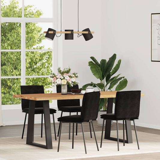 Eetkamerstoelen 4 st fluweel zwart is nu te koop bij PeponiXL, paradijselijk wonen!