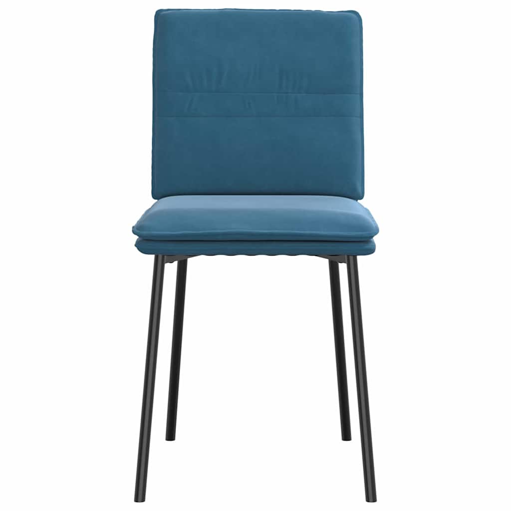 Eetkamerstoelen 4 st fluweel blauw is nu te koop bij PeponiXL, paradijselijk wonen!