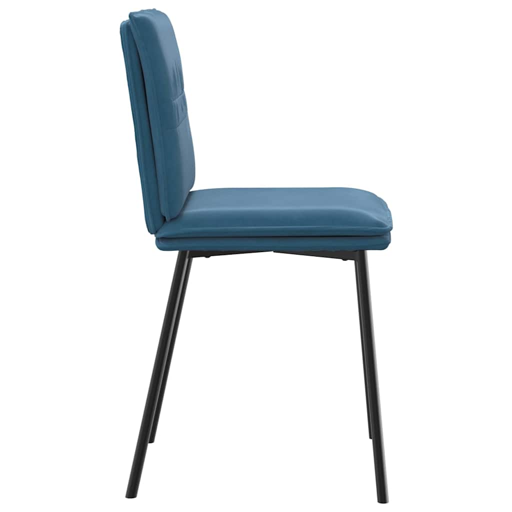 Eetkamerstoelen 4 st fluweel blauw is nu te koop bij PeponiXL, paradijselijk wonen!