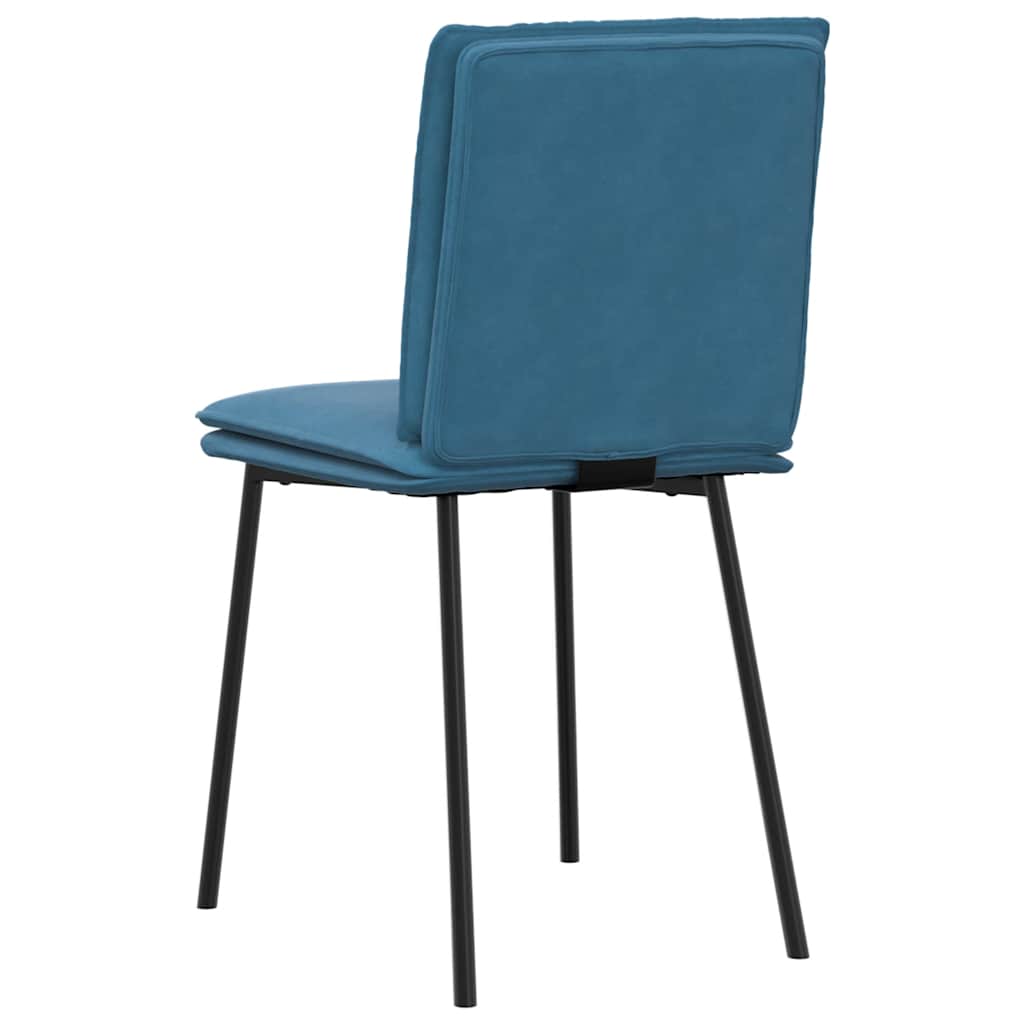 Eetkamerstoelen 4 st fluweel blauw is nu te koop bij PeponiXL, paradijselijk wonen!
