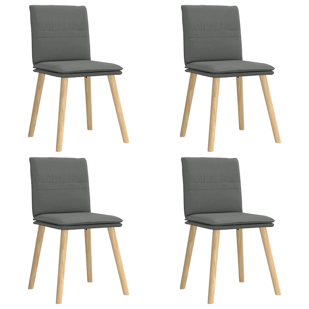 Eetkamerstoelen 4 st stof donkergrijs is nu te koop bij PeponiXL, paradijselijk wonen!