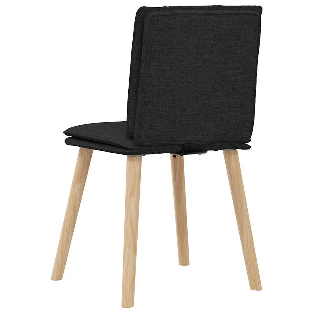Eetkamerstoelen 4 st stof zwart is nu te koop bij PeponiXL, paradijselijk wonen!